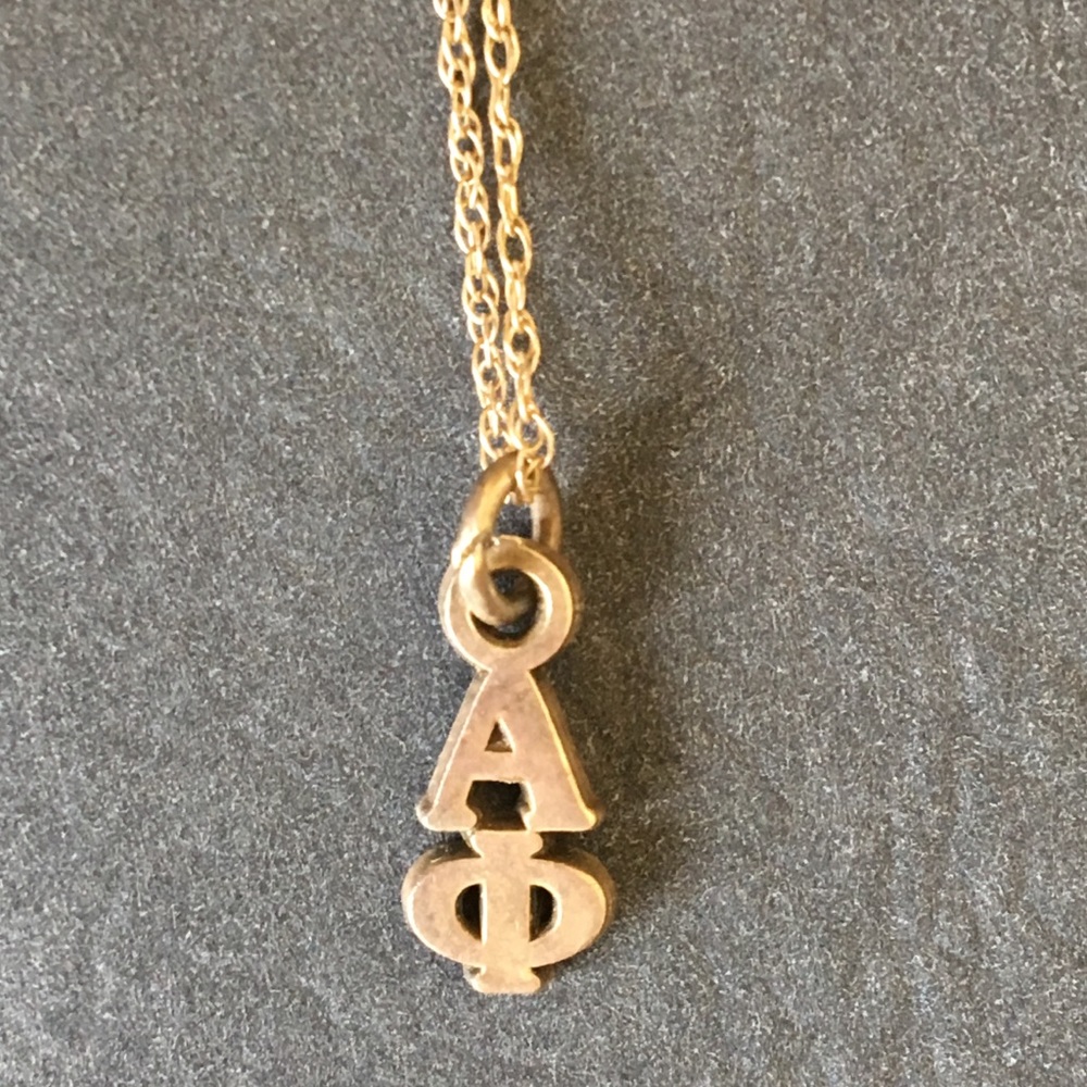 Sterling Silver Alpha Phi Necklace